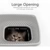 imageIRIS USA Premium Top Entry Cat Litter Box with Scoop Square Enclosure for Cat and Kitty WhiteGrayWhite w Scoop