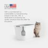 imageIRIS USA Premium Top Entry Cat Litter Box with Scoop Square Enclosure for Cat and Kitty WhiteGrayWhite w Scoop