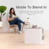 imageIRIS USA Premium Top Entry Cat Litter Box with Scoop Square Enclosure for Cat and Kitty WhiteGrayWhite w Scoop