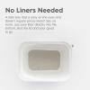 imageIRIS USA Premium Top Entry Cat Litter Box with Scoop Square Enclosure for Cat and Kitty WhiteGrayWhite w Scoop