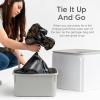 imageIRIS USA Premium Top Entry Cat Litter Box with Scoop Square Enclosure for Cat and Kitty WhiteGrayWhite w Scoop