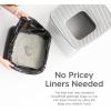 imageIRIS USA Premium Top Entry Cat Litter Box with Scoop Square Enclosure for Cat and Kitty WhiteGrayWhite w Scoop