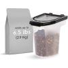 imageIRIS USA WeatherPro Airtight Pet Food Storage Container Up to 65 lbs Treat Box for Dog Cat and Bird Food Keep Fresh Translucent Body Easy Clean Up BPA free ClearBlack