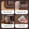 imageUSA Medium Dog Crate Dog Kennel Indoor with Sliding Door ampamp Bottom Tray Dog Cage Wire Pet Pen with Bottom Tray Stylish WoodLike Trim Light BrownDark Brown