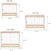 imageUSA Medium Dog Crate Dog Kennel Indoor with Sliding Door ampamp Bottom Tray Dog Cage Wire Pet Pen with Bottom Tray Stylish WoodLike Trim Light BrownLight Brown