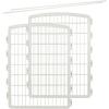 imageIRIS USA 34 Pet Playpen 2 Panel AddOn with Connecting Rods Dog Playpen Small Medium Large Dogs HeavyDuty Molded Plastic RustFree NonSkid Rubber Feet Easy Assemble Customizable GrayWhite