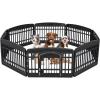 imageIRIS USA 34quot 8Panel Pet Dog Puppy Playpen IndoorOutdoor Dog Pen 63 x 63 x 34 Foldable Customizable Black8 Panels