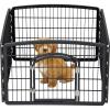 imageIRIS USA Dog Playpen 4Panel 24quot Pet Playpen Puppy Playpen IndoorOutdoor Dog Pen 35 x 35 x 24 Foldable Fold It Down Easy Storing Customizable Black4Panel  24 H
