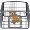 imageIRIS USA Dog Playpen Mesh Top 46quot x 46quot Top Cover for IRIS USA 4Panel Pet Playpen with Metal Lock CI604 Washable Durable Nylon Mesh Material Playpen Not Included WhiteDark Gray