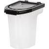 imageIRIS USA WeatherPro Airtight Pet Food Storage Container Up to 65 lbs Treat Box for Dog Cat and Bird Food Keep Fresh Translucent Body Easy Clean Up BPA free ClearBlack