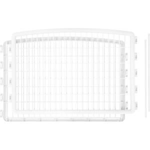 imageIRIS USA Dog Playpen AddOn Panels 2Panel 24quot Pet Playpen Puppy Playpen Foldable Customizable WhiteWhite