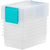 imageIRIS USA 2 Qt Plastic Storage Bins Containers with Lids 6 Pack Sensory Bin Craft Storage Craft Organizers and Storage Organizing Container for Home Office and Art Supplies Stackable Clear2 Qt  6 Pack