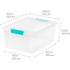 imageIRIS USA 2 Qt Plastic Storage Bins Containers with Lids 6 Pack Sensory Bin Craft Storage Craft Organizers and Storage Organizing Container for Home Office and Art Supplies Stackable Clear12 Qt  4 Pack