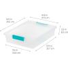 imageIRIS USA 2 Qt Plastic Storage Bins Containers with Lids 6 Pack Sensory Bin Craft Storage Craft Organizers and Storage Organizing Container for Home Office and Art Supplies Stackable Clear6 Qt  4 Pack