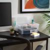 imageIRIS USA 2 Qt Plastic Storage Bins Containers with Lids 6 Pack Sensory Bin Craft Storage Craft Organizers and Storage Organizing Container for Home Office and Art Supplies Stackable Clear12 Qt  4 Pack