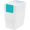 imageIRIS USA 2 Qt Plastic Storage Bins Containers with Lids 6 Pack Sensory Bin Craft Storage Craft Organizers and Storage Organizing Container for Home Office and Art Supplies Stackable Clear4 Qt  6 Pack
