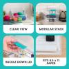 imageIRIS USA 2 Qt Plastic Storage Bins Containers with Lids 6 Pack Sensory Bin Craft Storage Craft Organizers and Storage Organizing Container for Home Office and Art Supplies Stackable Clear12 Qt  4 Pack