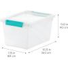 imageIRIS USA 2 Qt Plastic Storage Bins Containers with Lids 6 Pack Sensory Bin Craft Storage Craft Organizers and Storage Organizing Container for Home Office and Art Supplies Stackable Clear4 Qt  6 Pack