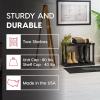 imageIRIS USA 2Shelf Heavy Duty Plastic Storage Shelves 80lb Capacity 17quotH x 24quotW x 12quotD Medium Modular Shelving Unit Storage Organizer for Garage Home Bathroom ampamp Laundry Storage Rack  Black2Tier