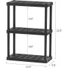 imageIRIS USA 2Shelf Heavy Duty Plastic Storage Shelves 80lb Capacity 17quotH x 24quotW x 12quotD Medium Modular Shelving Unit Storage Organizer for Garage Home Bathroom ampamp Laundry Storage Rack  Black3Tier