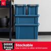 imageIRIS USA 3 Gallon Lockable Storage Bins with Lids 5 Pack  Made in USA Heavy Duty Stackable Containers Garage Organizing Bins Moving Tubs Rugged Sturdy Equipment Utility Box  BlackOrangeNavy