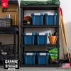 imageIRIS USA 3 Gallon Lockable Storage Bins with Lids 5 Pack  Made in USA Heavy Duty Stackable Containers Garage Organizing Bins Moving Tubs Rugged Sturdy Equipment Utility Box  BlackOrangeNavy