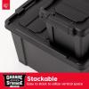 imageIRIS USA 3 Gallon Lockable Storage Bins with Lids 5 Pack  Made in USA Heavy Duty Stackable Containers Garage Organizing Bins Moving Tubs Rugged Sturdy Equipment Utility Box  BlackOrangeBlack