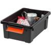 imageIRIS USA 3 Gallon Lockable Storage Bins with Lids 5 Pack  Made in USA Heavy Duty Stackable Containers Garage Organizing Bins Moving Tubs Rugged Sturdy Equipment Utility Box  BlackOrangeBlackOrange