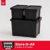 imageIRIS USA 3 Gallon Lockable Storage Bins with Lids 5 Pack  Made in USA Heavy Duty Stackable Containers Garage Organizing Bins Moving Tubs Rugged Sturdy Equipment Utility Box  BlackOrangeBlack