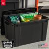 imageIRIS USA 3 Gallon Lockable Storage Bins with Lids 5 Pack  Made in USA Heavy Duty Stackable Containers Garage Organizing Bins Moving Tubs Rugged Sturdy Equipment Utility Box  BlackOrangeBlack