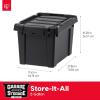 imageIRIS USA 3 Gallon Lockable Storage Bins with Lids 5 Pack  Made in USA Heavy Duty Stackable Containers Garage Organizing Bins Moving Tubs Rugged Sturdy Equipment Utility Box  BlackOrangeBlack