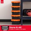 imageIRIS USA 3 Gallon Lockable Storage Bins with Lids 5 Pack  Made in USA Heavy Duty Stackable Containers Garage Organizing Bins Moving Tubs Rugged Sturdy Equipment Utility Box  BlackOrangeBlackOrange