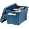 imageIRIS USA 3 Gallon Lockable Storage Bins with Lids 5 Pack  Made in USA Heavy Duty Stackable Containers Garage Organizing Bins Moving Tubs Rugged Sturdy Equipment Utility Box  BlackOrangeNavy