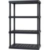 imageIRIS USA 4Tier Multipurpose Shelf Display Rack Utility Rack Storage Organizer Shelving Unit for Pantry Closet Kitchen Laundry or Garage Large Black 1Pack