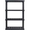 imageIRIS USA 4Tier Multipurpose Shelf Display Rack Utility Rack Storage Organizer Shelving Unit for Pantry Closet Kitchen Laundry or Garage Large Black 1Pack