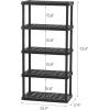 imageIRIS USA 4Tier Shelves 48quotL x 18quotW x 73quotH Up to 1200 lb Adjustable Garage Shelving Heavy Duty Metal Storage Shelves Wire Rack Removable Locking Wheel Shed Office Kitchen Garage Organizer Shelf5Tier
