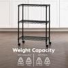imageIRIS USA 4Tier Shelves 48quotL x 18quotW x 73quotH Up to 1200 lb Adjustable Garage Shelving Heavy Duty Metal Storage Shelves Wire Rack Removable Locking Wheel Shed Office Kitchen Garage Organizer Shelf3Tier
