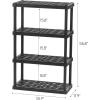 imageIRIS USA 4Tier Shelves 48quotL x 18quotW x 73quotH Up to 1200 lb Adjustable Garage Shelving Heavy Duty Metal Storage Shelves Wire Rack Removable Locking Wheel Shed Office Kitchen Garage Organizer Shelf4Tier