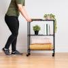 imageIRIS USA 4Tier Shelves 48quotL x 18quotW x 73quotH Up to 1200 lb Adjustable Garage Shelving Heavy Duty Metal Storage Shelves Wire Rack Removable Locking Wheel Shed Office Kitchen Garage Organizer Shelf3Tier