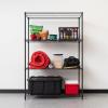 imageIRIS USA 4Tier Shelves 48quotL x 18quotW x 73quotH Up to 1200 lb Adjustable Garage Shelving Heavy Duty Metal Storage Shelves Wire Rack Removable Locking Wheel Shed Office Kitchen Garage Organizer Shelf4Tier