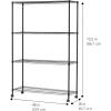 imageIRIS USA 4Tier Shelves 48quotL x 18quotW x 73quotH Up to 1200 lb Adjustable Garage Shelving Heavy Duty Metal Storage Shelves Wire Rack Removable Locking Wheel Shed Office Kitchen Garage Organizer Shelf4Tier