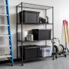 imageIRIS USA 4Tier Shelves 48quotL x 18quotW x 73quotH Up to 1200 lb Adjustable Garage Shelving Heavy Duty Metal Storage Shelves Wire Rack Removable Locking Wheel Shed Office Kitchen Garage Organizer Shelf4Tier