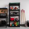 imageIRIS USA 4Tier Shelves 48quotL x 18quotW x 73quotH Up to 1200 lb Adjustable Garage Shelving Heavy Duty Metal Storage Shelves Wire Rack Removable Locking Wheel Shed Office Kitchen Garage Organizer Shelf5Tier