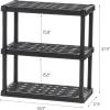 imageIRIS USA 4Tier Shelves 48quotL x 18quotW x 73quotH Up to 1200 lb Adjustable Garage Shelving Heavy Duty Metal Storage Shelves Wire Rack Removable Locking Wheel Shed Office Kitchen Garage Organizer Shelf3Tier