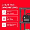 imageIRIS USA 4Tier Shelves 48quotL x 18quotW x 73quotH Up to 1200 lb Adjustable Garage Shelving Heavy Duty Metal Storage Shelves Wire Rack Removable Locking Wheel Shed Office Kitchen Garage Organizer Shelf4Tier