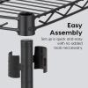 imageIRIS USA 4Tier Shelves 48quotL x 18quotW x 73quotH Up to 1200 lb Adjustable Garage Shelving Heavy Duty Metal Storage Shelves Wire Rack Removable Locking Wheel Shed Office Kitchen Garage Organizer Shelf4Tier