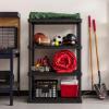 imageIRIS USA 4Tier Shelves 48quotL x 18quotW x 73quotH Up to 1200 lb Adjustable Garage Shelving Heavy Duty Metal Storage Shelves Wire Rack Removable Locking Wheel Shed Office Kitchen Garage Organizer Shelf4Tier