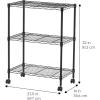 imageIRIS USA 4Tier Shelves 48quotL x 18quotW x 73quotH Up to 1200 lb Adjustable Garage Shelving Heavy Duty Metal Storage Shelves Wire Rack Removable Locking Wheel Shed Office Kitchen Garage Organizer Shelf3Tier