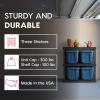 imageIRIS USA 4Tier Shelves 48quotL x 18quotW x 73quotH Up to 1200 lb Adjustable Garage Shelving Heavy Duty Metal Storage Shelves Wire Rack Removable Locking Wheel Shed Office Kitchen Garage Organizer Shelf3Tier