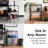 imageIRIS USA 4Tier Shelves 48quotL x 18quotW x 73quotH Up to 1200 lb Adjustable Garage Shelving Heavy Duty Metal Storage Shelves Wire Rack Removable Locking Wheel Shed Office Kitchen Garage Organizer Shelf3Tier